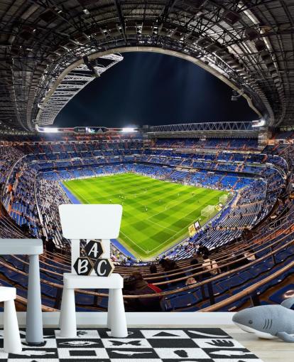 Personalisierbare Fußballstadion-Tapete mit dem Titel Santiago Bernabéu für Schlafzimmer, Menschenhöhlen und Bars