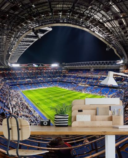 mukautettava jalkapallostadionin taustakuvamaalaus nimeltä Santiago Bernabéu makuuhuoneisiin, miesten luoliin ja baareihin mukautettava jalkapallostadionin taustakuvamaalaus nimeltä Santiago Bernabéu makuuhuoneisiin, miesten luoliin ja baareihin