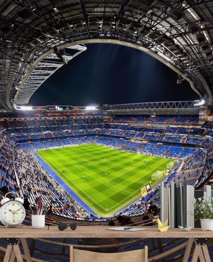 tilpassbart fotballstadion tapet veggmaleri kalt Santiago Bernabéu for soverom, mannshuler og barer tilpassbart fotballstadion tapet veggmaleri kalt Santiago Bernabéu for soverom, mannshuler og barer