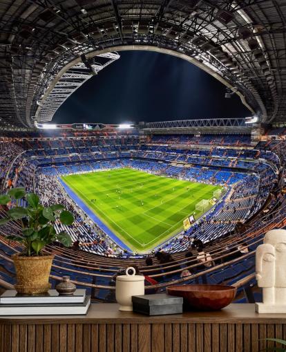 customisable football stadium wallpaper mural called Santiago Bernabéu for bedrooms, man caves and bars