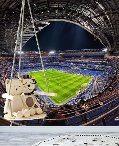 tilpassbart fotballstadion tapet veggmaleri kalt Santiago Bernabéu for soverom, mannshuler og barer
