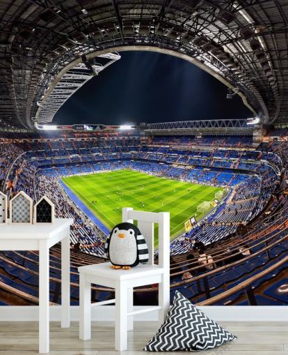 tilpasselig fodboldstadion tapetmaleri kaldet Santiago Bernabéu til soveværelser, mandshuler og barer