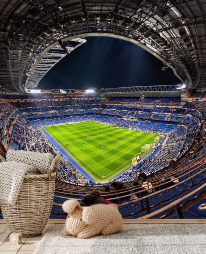 tilpassbart fotballstadion tapet veggmaleri kalt Santiago Bernabéu for soverom, mannshuler og barer