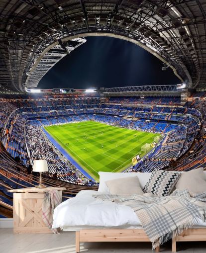 carta da parati murale personalizzabile con stadio di calcio chiamato Santiago Bernabéu per camere da letto, grotte e bar carta da parati murale personalizzabile con stadio di calcio chiamato Santiago Bernabéu per camere da letto, grotte e bar