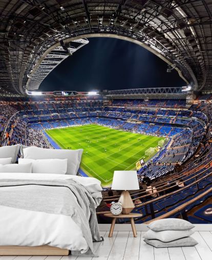 customizable football stadium wallpaper mural called Santiago Bernabéu for bedrooms, man caves and bars customizable football stadium wallpaper mural called Santiago Bernabéu for bedrooms, man caves and bars