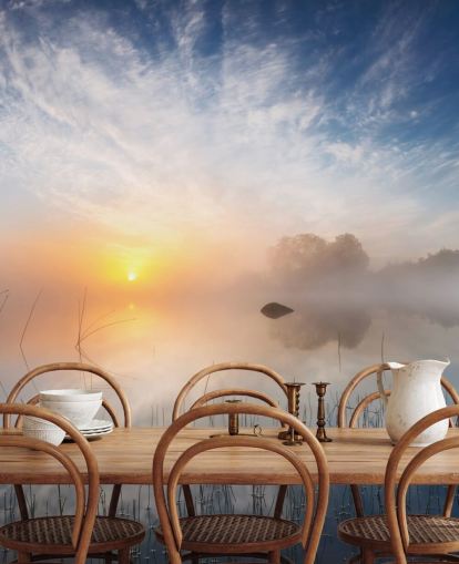 carta da parati alba misty lake