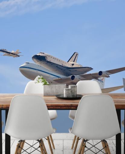 Volare nella storia - Decorazione murale con navetta spaziale Volare nella storia - Decorazione murale con navetta spaziale