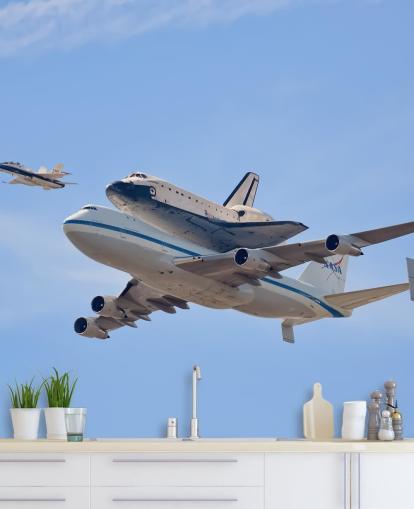 Mural de pared Transbordador espacial Volando en la Mural de pared Transbordador espacial Volando en la