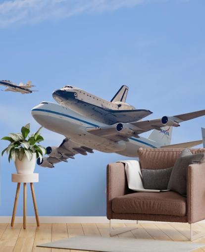 Flying in History - Space Shuttle Wall Mural Flying in History - Space Shuttle Wall Mural
