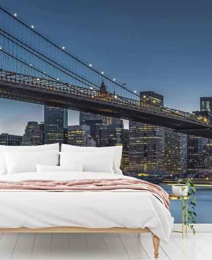 Papel pintado de noche de Nueva York