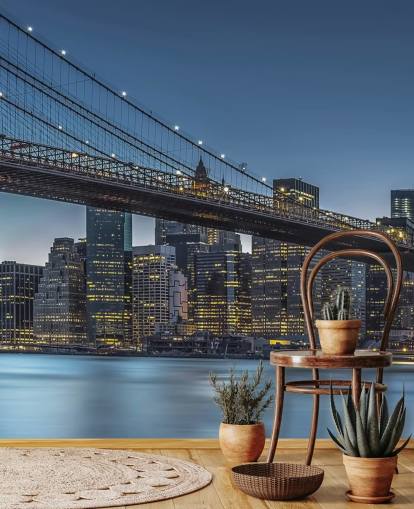 Papel pintado de noche de Nueva York