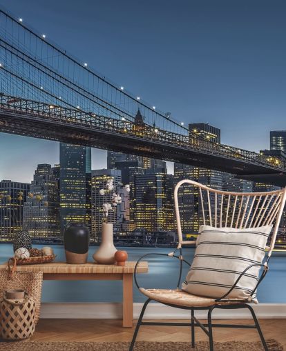 Papel pintado de noche de Nueva York