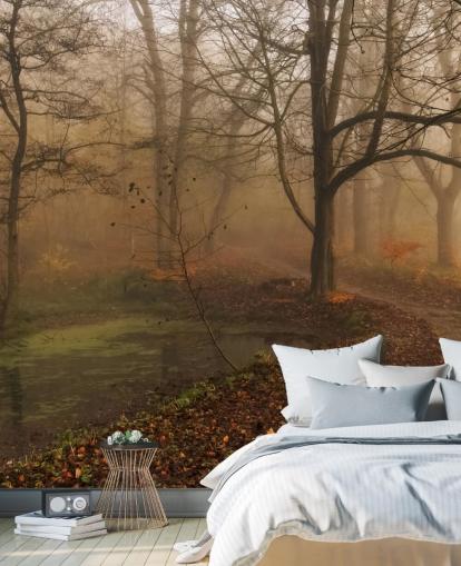Papel pintado Misty Trees and Path