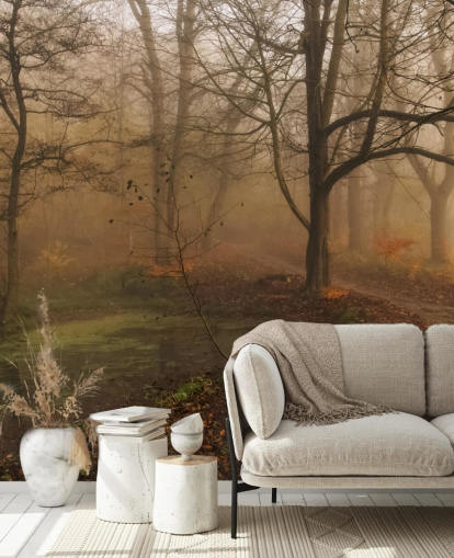 Papel pintado Misty Trees and Path