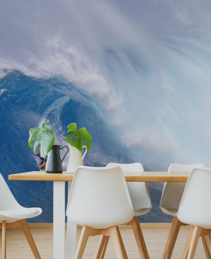 Surfer on Big Wave Wallpaper