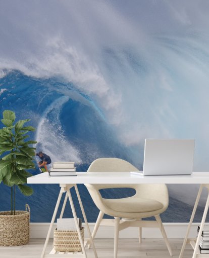Surfer on Big Wave Wallpaper