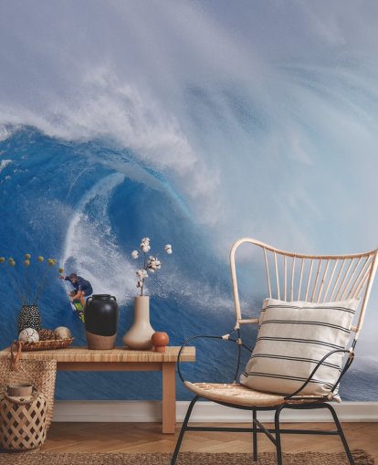 Surfer auf großer Welle Wallpaper