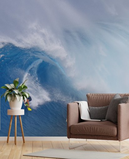 Surfer on Big Wave Wallpaper