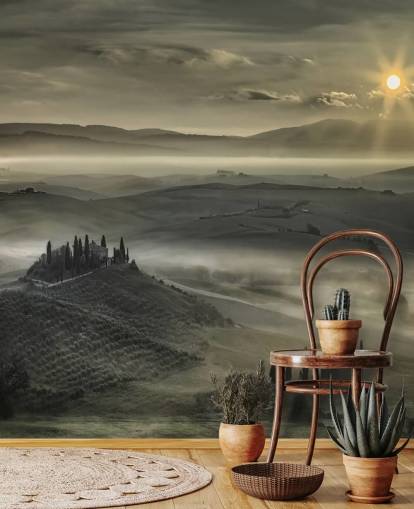 Papel de Parede Campo Italiano Misty