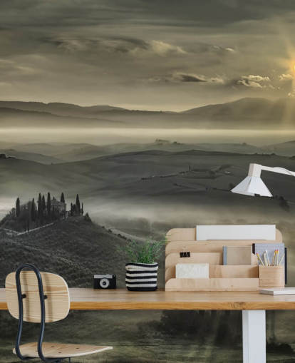 Misty Italian Countryside Wallpaper Misty Italian Countryside Wallpaper