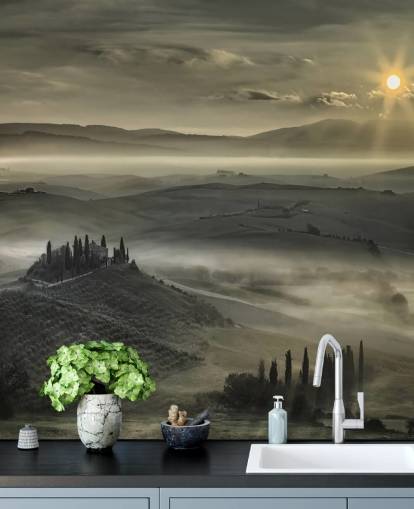 Dimmiga italienska landsbygden Bakgrund