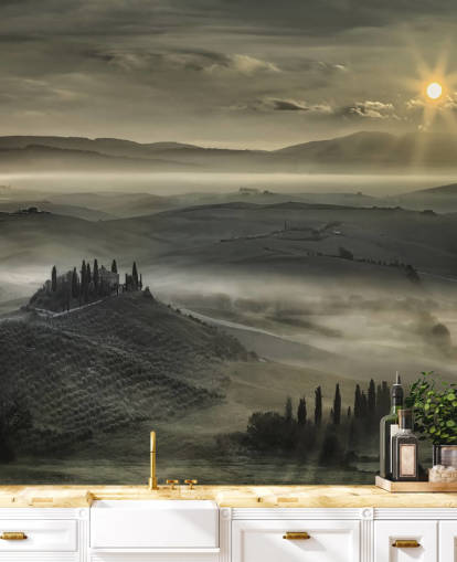 Fondo de pantalla brumoso campo italiano