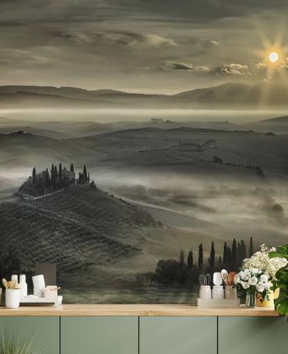 Misty Italian Countryside Wallpaper Misty Italian Countryside Wallpaper