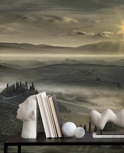 Misty Italian Countryside Wallpaper