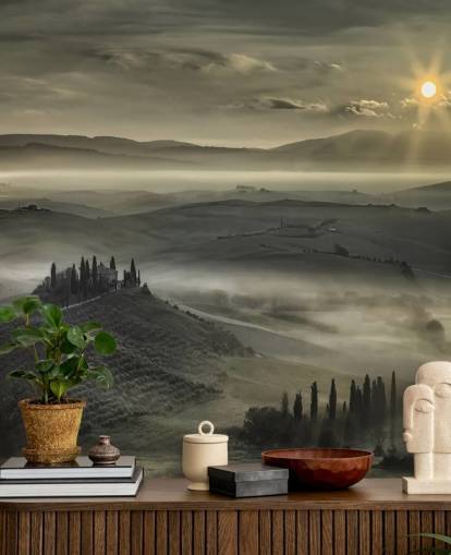 Dimmiga italienska landsbygden Bakgrund