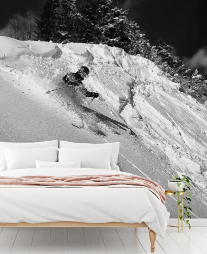 Skier Down Slope Wallpaper Skier Down Slope Wallpaper