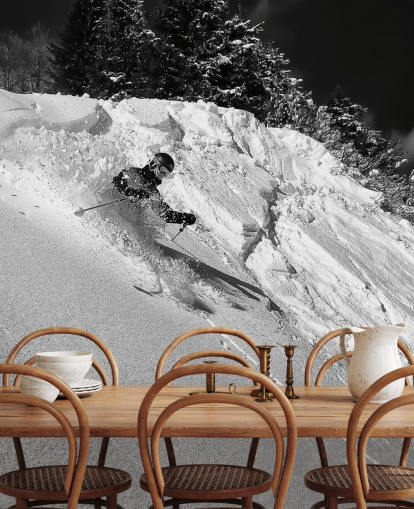 Skier Down Slope Wallpaper Skier Down Slope Wallpaper