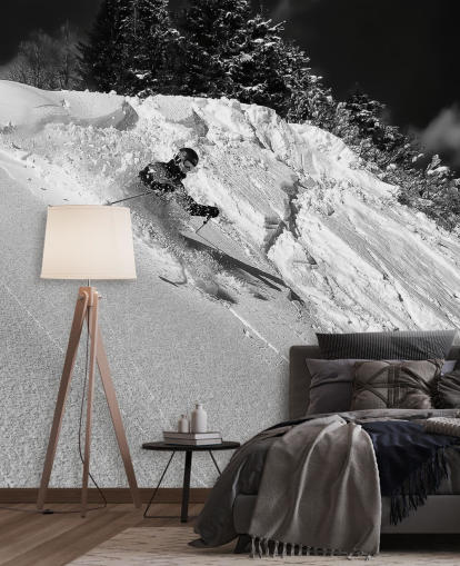 Skier Down Slope Wallpaper Skier Down Slope Wallpaper