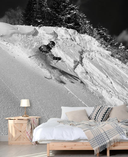 Skier Down Slope Wallpaper Skier Down Slope Wallpaper