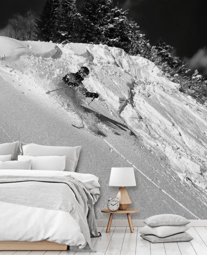 Skier Down Slope Wallpaper Skier Down Slope Wallpaper