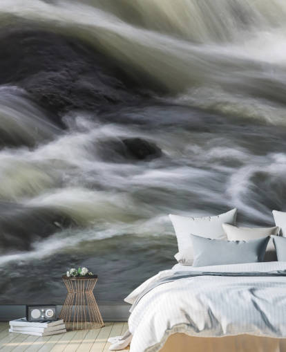 Rivier- en vogelbehang