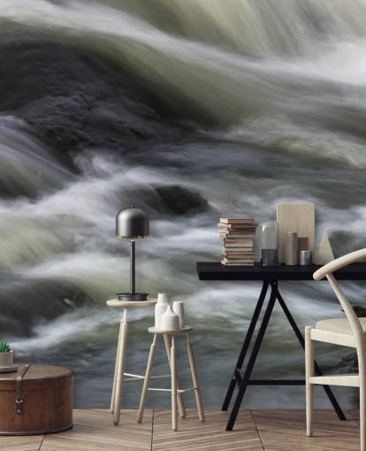 Papier peint Rivière et Oiseaux