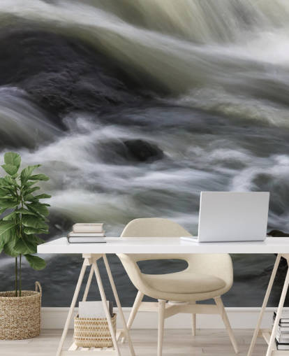 Fluss und Vogel-Tapete