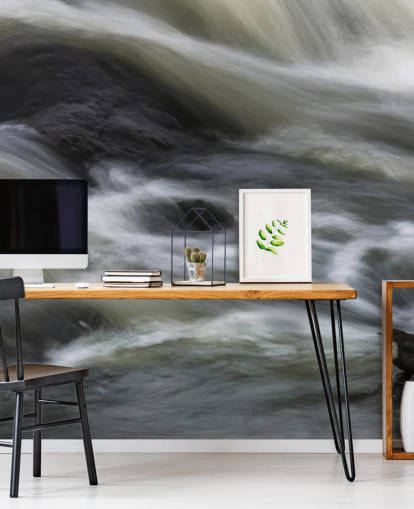 Rivier- en vogelbehang