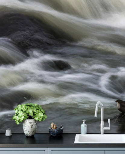 Papel Pintado Río y Pájaro