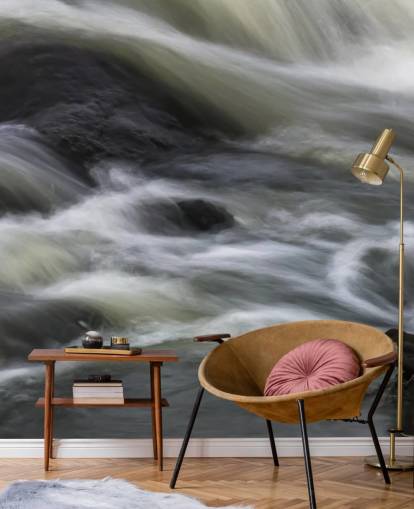 Fluss und Vogel-Tapete