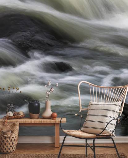 Rivier- en vogelbehang