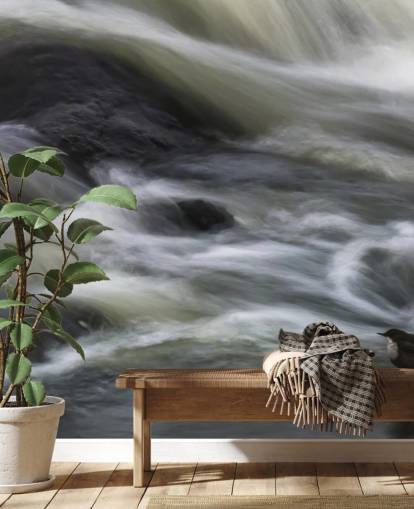 Rivier- en vogelbehang