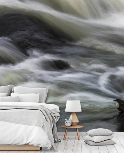 Fluss und Vogel-Tapete