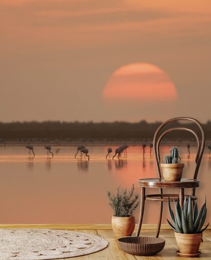 Flamingos von Sunrise Wandgemälde Flamingos von Sunrise Wandgemälde