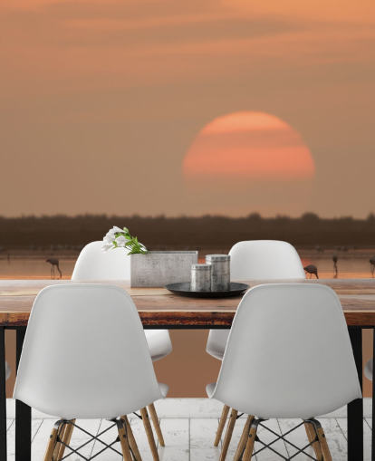 Decorazione murale con fenicotteri di Sunrise