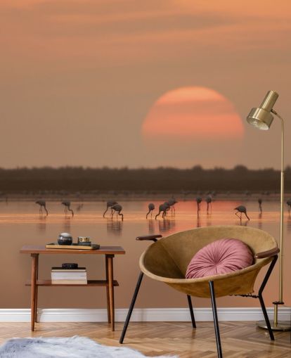Flamingos von Sunrise Wandgemälde Flamingos von Sunrise Wandgemälde