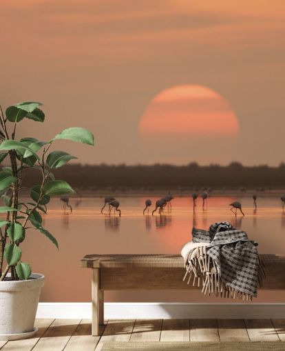 Flamingos von Sunrise Wandgemälde