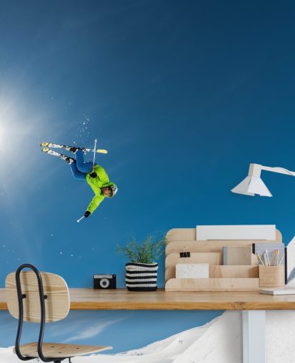 Fliegender Skifahrer Fototapete Fliegender Skifahrer Fototapete