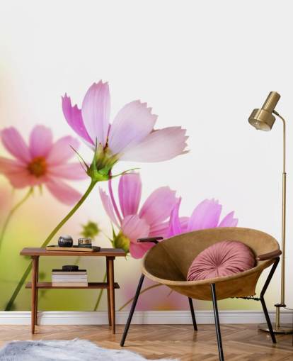 Pink Field Flowers Wall Mural Pink Field Flowers Wall Mural