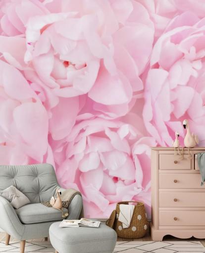 pink peonies close up wallpaper